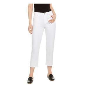 EILEEN FISHER Womens White Stretch High Waist Pants 10